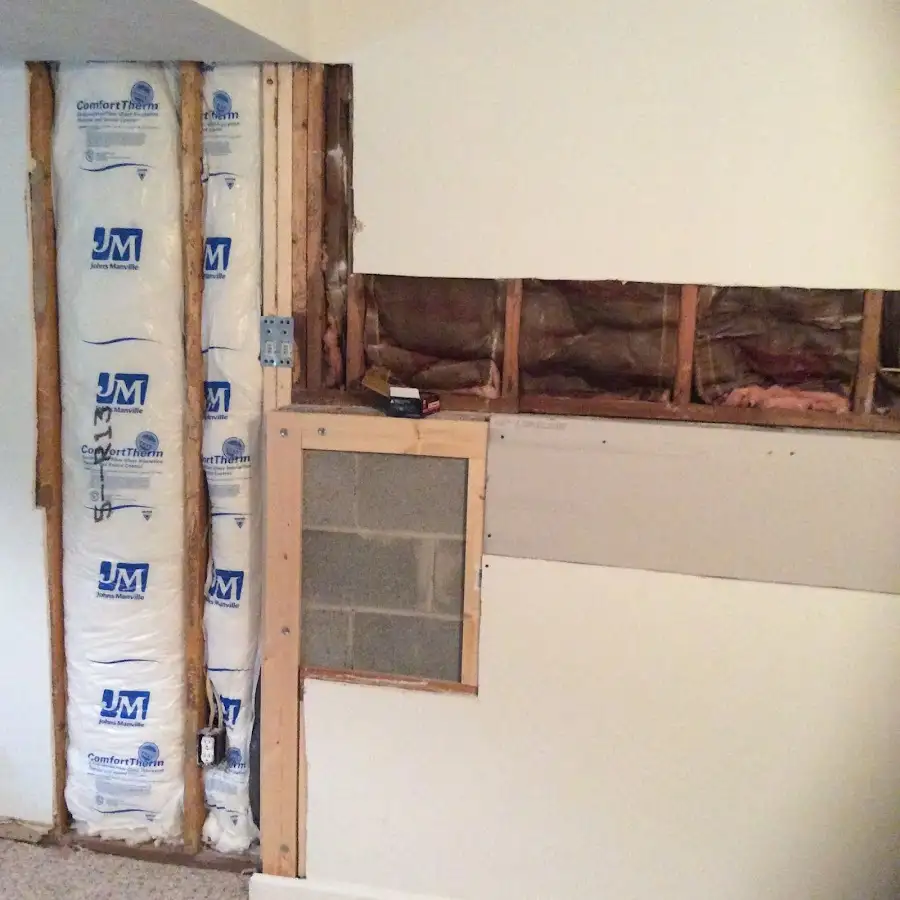 Wall insulation replacement during Contents Cleaning & Restoration in Midlothian